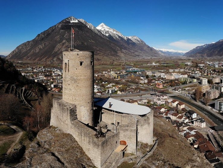 La Bâtiaz Castle, Martigny, Switzerland, Switzerland
